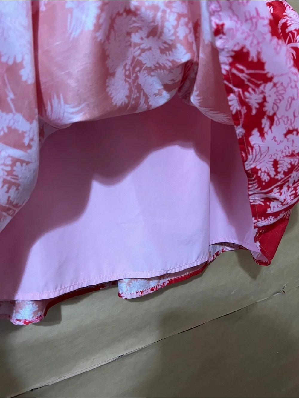 Tuckernuck | Scarlet Toile Emilie Midi Skirt Tiered Floral Red Pink Size M
